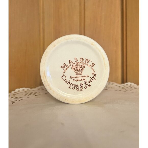 Vintage Masons Crabtree Evelyn London White Ceramic Bathroom Vanity Cup Bath Acc - Picture 3 of 4